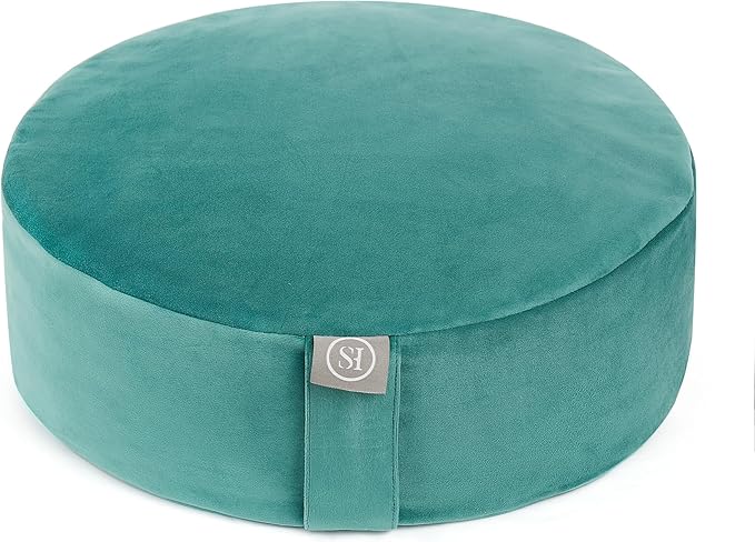 Meditation Cushion Bolster Pillow for Restorative Yoga โ Supportive Cushion for Meditation, Pilates, and Relaxation โ Filled with Buckwheat Hulls - Removable Cover