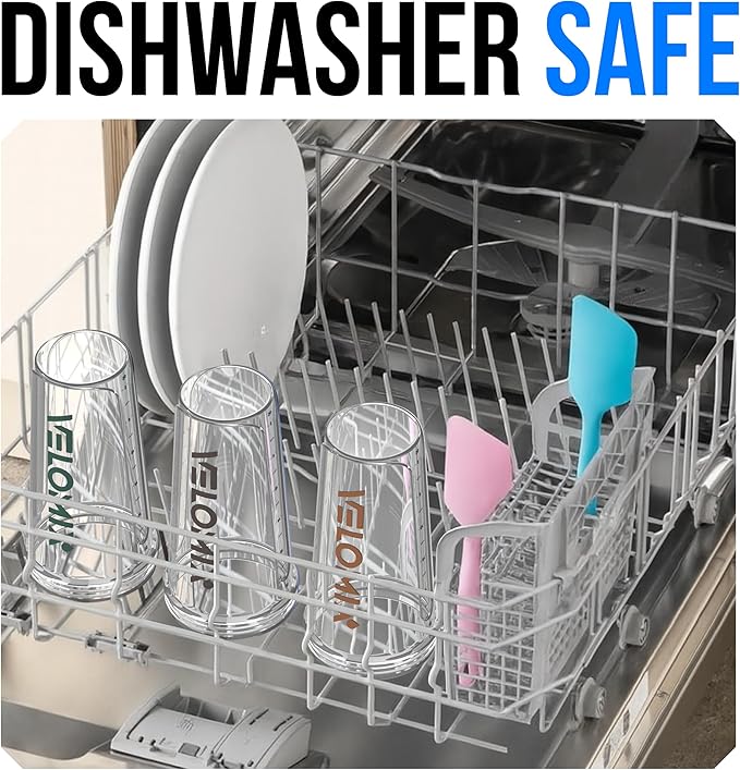 -6 PACK- 28 oz Protein Shaker Bottle for Protein Mixes - 6x Wire Whisk | Leak Proof Shaker Cups for Protein Shakes | Protein Shaker Bottle Pack | Protein Shake Cup (Muted Clarity)