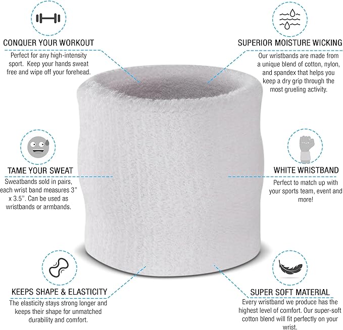 Suddora Sweatbands for Kids, Moisture Wicking 2 Wristbands and 1 Headband Set, Soft and Skin-Friendly Fabric, Moisture-Wicking Athletic Sweat Bands for Basketball, Baseball, Soccer