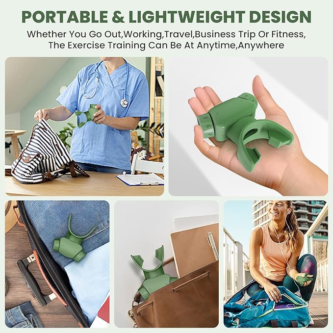 Breathing Exercise Trainers Adjustable and Portable Easy to Clean for Daily,Fitness & Sport Green