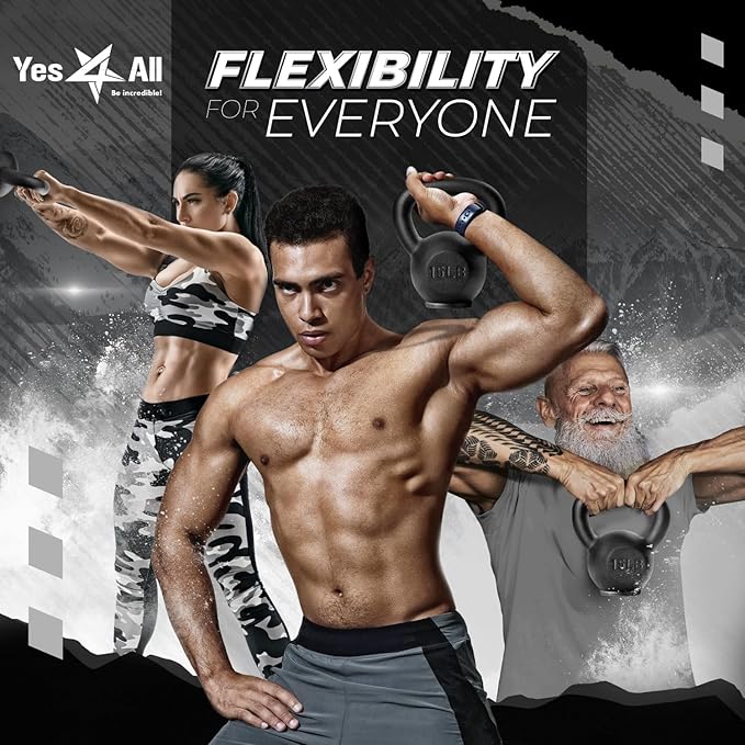 Yes4All 5-80 lbs Cast Iron Kettlebell for Dumbbell Weights Exercises, Gym, Full Body Home Workout Equipment, Push up, Grip and Strength Training