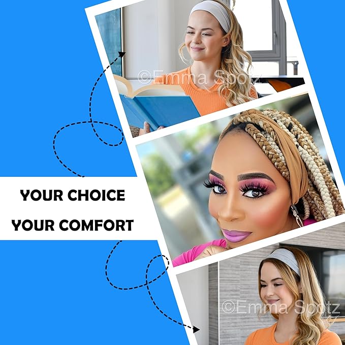 Lotus78, Pack of 6 Wide Headbands for Women Non Slip, Fashionable Sports Hair Bands for Women's Hair, Soft Elastic Stretchy Head Bands, Yoga Workout Headbands for Women Daily Fashion (Element)