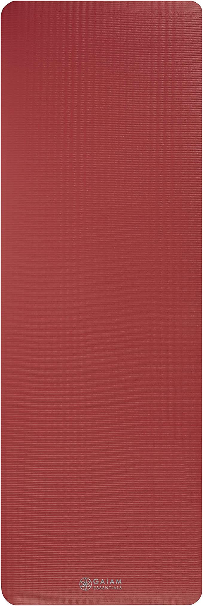 Gaiam Essentials Thick and Thin Yoga Mat Fitness & Exercise Mat with Easy-Cinch Carrier Strap