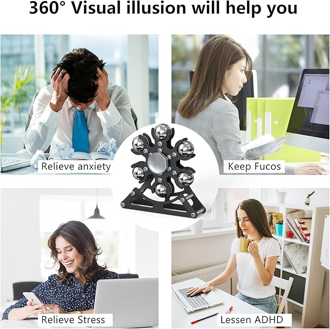 Desk-Toys for Fidget Ferris-Wheel-Spinner: 4mins Kinetic-Spinning Cool-Gadgets, Cool-Stuff Thing Toy for Office School Home Man Women Christmas, Stress-Relief Game Gifts for Adult Teen Children Kid