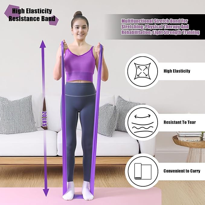 Pilates Set 10Pcs, Pilates-Ring, Wrist Ankle Weights, Small Yoga Ball with Pump, 3Pcs Booty Bands, Figure 8 & Long Resistance Bands, Pilates-Equipment Kit for Women Home Workouts Yoga