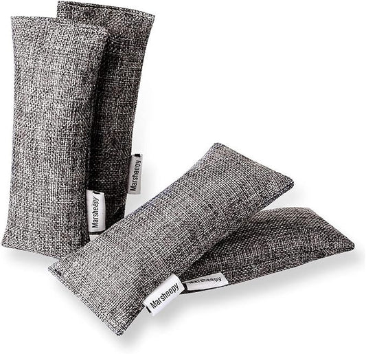 Marsheepy 12 Pack Charcoal Shoe Deodorizer Bags, Bamboo Charcoal Air Purifying bags, Odor Absorber, Odor Eliminator for shoes, Home, Closet, Pet