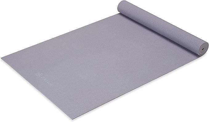 Gaiam Yoga Mat - Premium 5mm Solid Thick Non Slip Exercise & Fitness Mat for All Types of Yoga, Pilates & Floor Workouts (68" x 24" x 5mm)