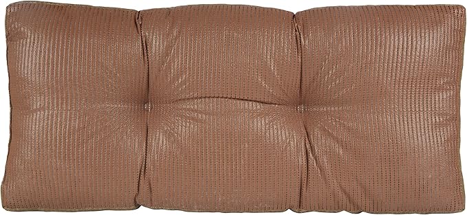 Klear Vu The Gripper Omega Non-Slip Tufted Bench Cushion for Indoor Furniture, Entryway Storage, Bay Window, Corner Nook or Piano Seat, 30 Inches, 06 Gold