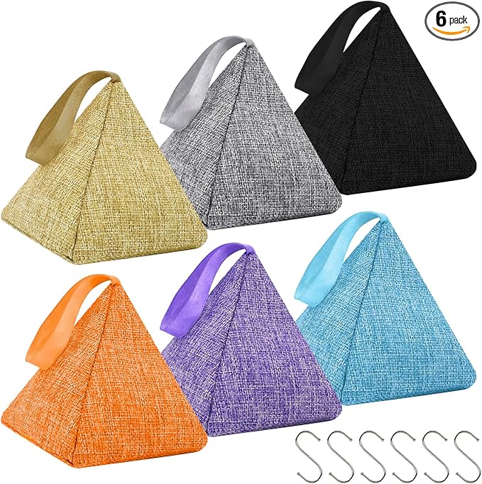 Charcoal Air Purifying Bags 6 Pack×200g Bamboo Charcoal Bags Odor Absorber, for Car Air Fresheners, Odor Eliminator for Home,Shoe Deodorizer - Colorful-Activated Charcoal Odor Absorbers