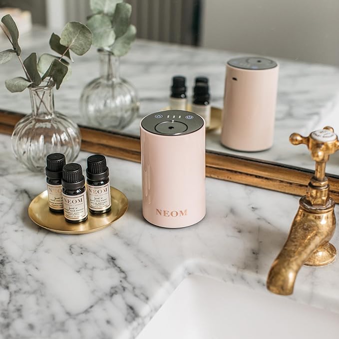 NEOM – Portable Wellbeing Pod Mini Essential Oil Diffuser Nude | Rechargeable USB & Waterless | Aromatherapy Oil Diffuser for Small Spaces