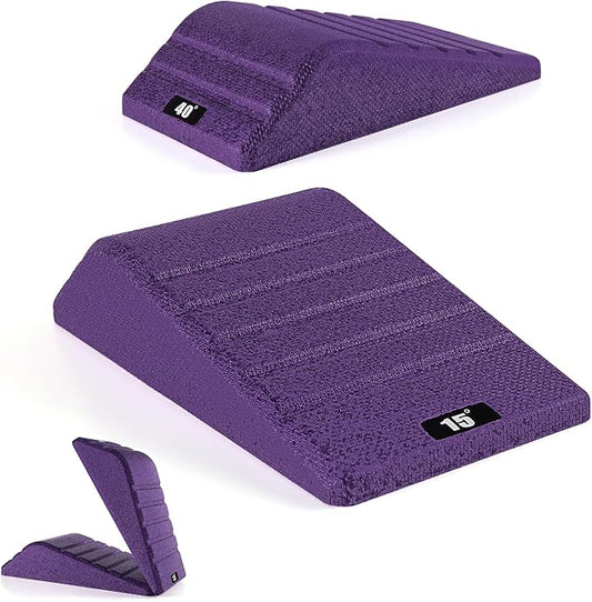 Squat Wedge Block 2PCS Non Slip Professional Ramp - 550 LBS Weight Capacity - Slant Board for Calf Stretching - Calf Stretcher Slant Board - Yoga Blocks