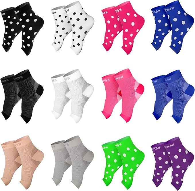 NEWZILL Plantar Fasciitis Socks with Arch Support, BEST 24/7 Foot Care Compression Sleeve, Eases Swelling & Heel Spurs, Ankle Brace Support, Increases Circulation (XXL, Gray)