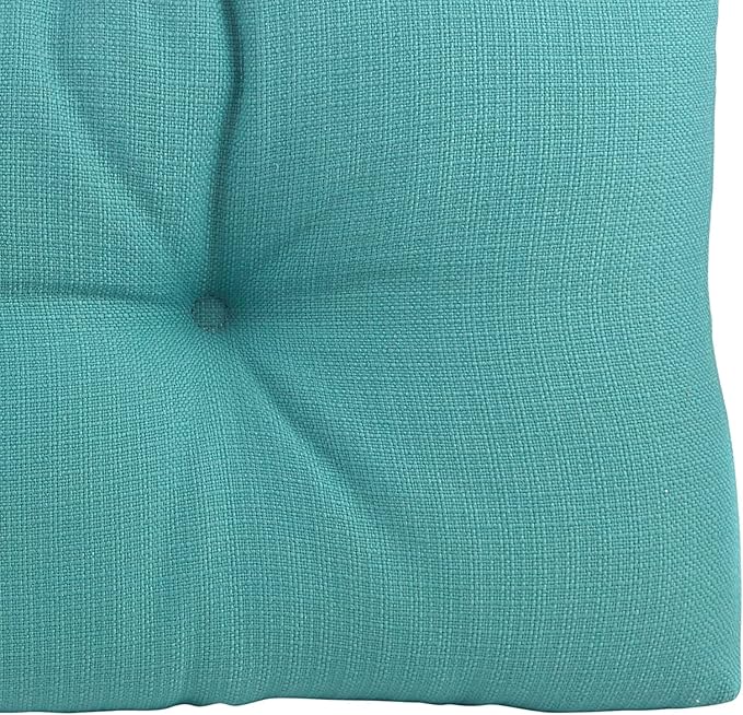 Klear Vu Corner Nook or Piano Seat Omega Non-Slip Tufted Bench Cushion for Indoor Furniture, Entryway Storage, Bay Window, 43 Inches, 08 Teal