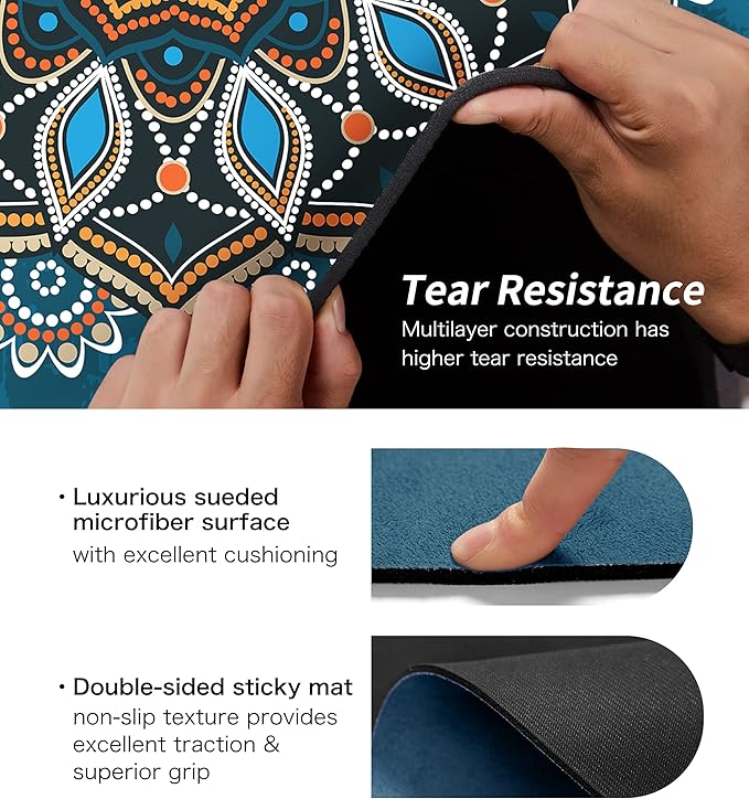 Round Meditation Pilates Yoga Mat Luxury Suede Large Yoga Mat Natural Rubber Non-Slip Base is ery Suitable for Meditation, Stretching, Yoga Environmental Protection, Fitness Exercise, Home and Outdoor. 140CM Diameter