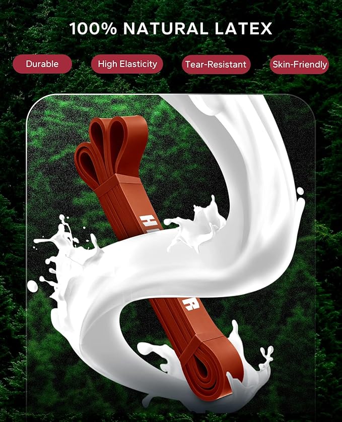 HAPBEAR Pull Up Assistance Bands Set of 5 - Resistance Bands for Working Out, Stretching, Physical Therapy, Muscle Training