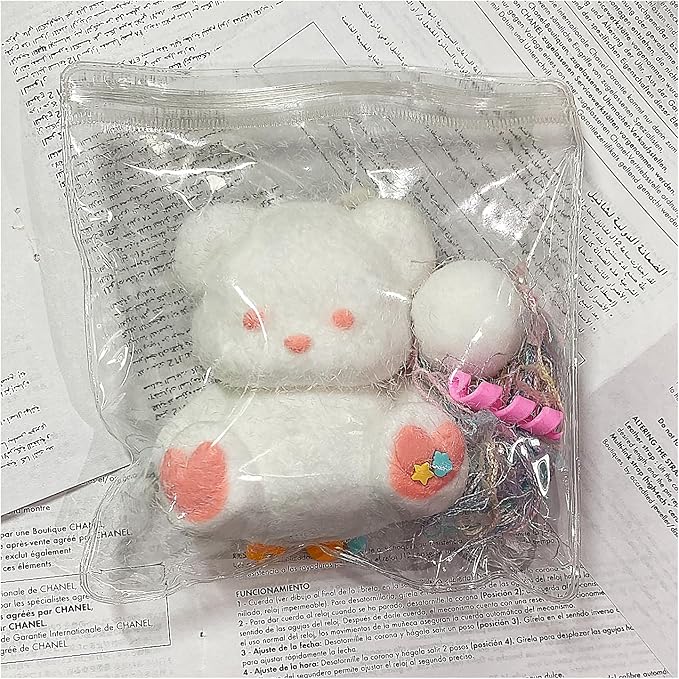 Taba Squishy Bear,fufu squishies,Silicone Toys,Stress Relieving Fur Ball OPP Packaging GiftsSquishy Fidget Toys for Anxiety&Relaxation,Perfect Desk Accessory for Adults (White Bear)