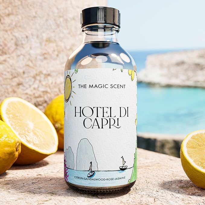 The Magic Scent Hotel Di Capri Hotel Scent Diffuser Oil - Cold-Air & Ultrasonic Fragrance Oil for Diffuser - HVAC scents Inspired by Capri, Italy - Essential Oils for Diffusers - 8.5 fl oz, 250 mL