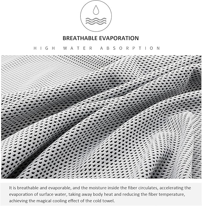 Peicees 20 Pack Microfiber Neck Cooling Towels Sports Sweat Towels Sweat Headband for Travel Beach Swimming Camping Climbing Gym Yoga Workout Backpacking, Gray