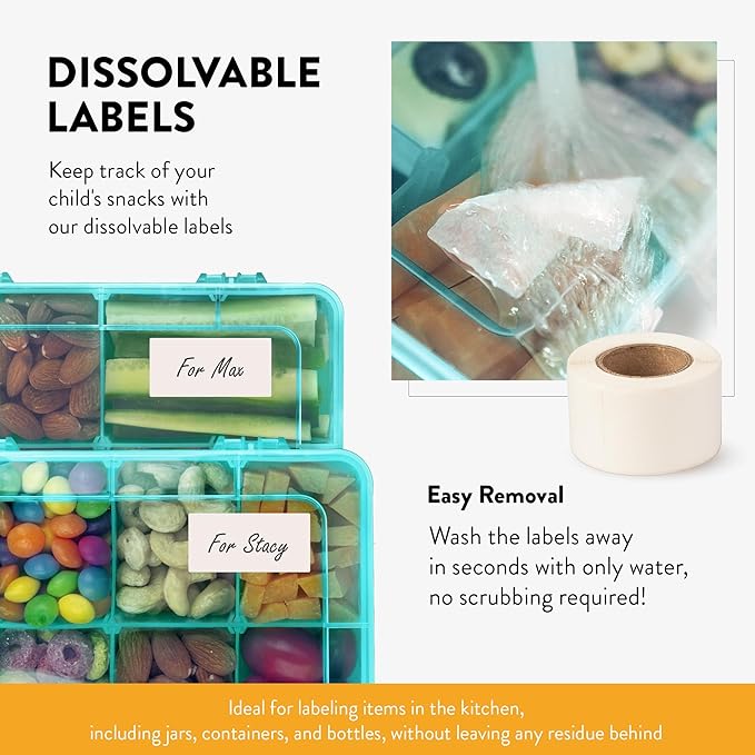 Snack Box Containers Set of 2-Reusable,100 Dissolvable Labels, 8 Adjustable Compartments, Dishwasher Safe, BPA-Free, Meal Prep Container, PARENT TESTED PARENT APPROVED AWARD (2 Pack) (Blue)