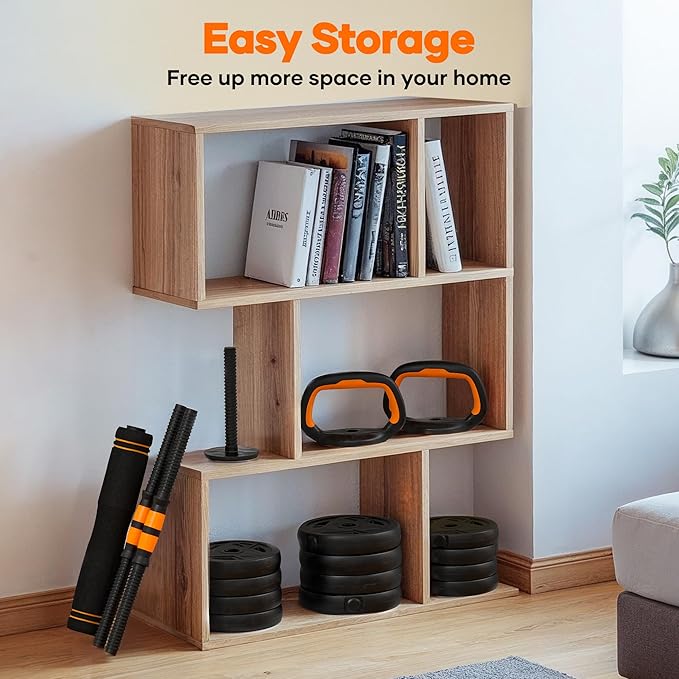 Adjustable Dumbbell Set, 44LBS Wights Set, 4-In-1 Dumbbell Set with Connector for Barbell, Kettlebell, Push-Up Stand, Home Gym Fitness Equipment for Strength Training