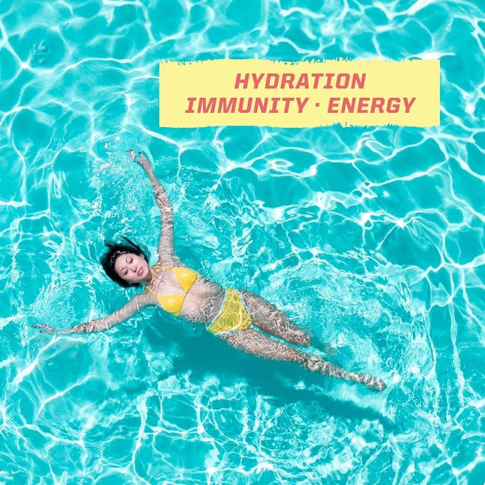 Electrolyte Powder Hydration Packets B12 Elderberry | Strawberry Lemon Twist Flavored 18 Stick Packs Box | Vegan and Plant-Based Sugar Free