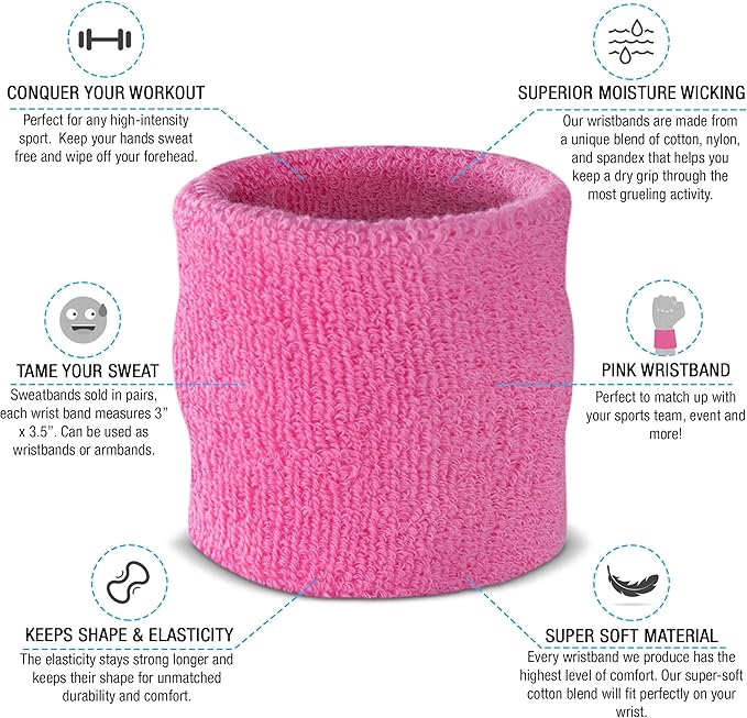 Suddora Sweatbands for Kids, Moisture Wicking 2 Wristbands and 1 Headband Set, Soft and Skin-Friendly Fabric, Moisture-Wicking Athletic Sweat Bands for Basketball, Baseball, Soccer