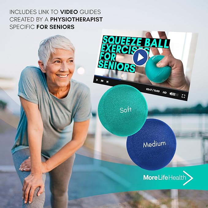 Hand Balls for Therapy - Hand Balls for Arthritis and Carpal Tunnel - Hand Exercise Ball for Improved Grip - Stress Balls for Adults