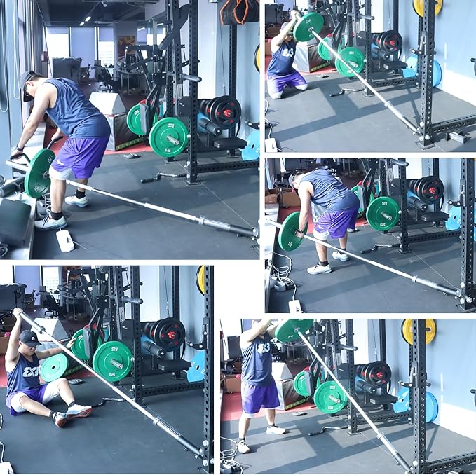 T-Bar Row Landmine Attachment for Barbell 360 Swivel Landmine Base - Fits 1' Standard & 2' Olympic Bar, Gym Home Fitness, Squat, Deadlifts