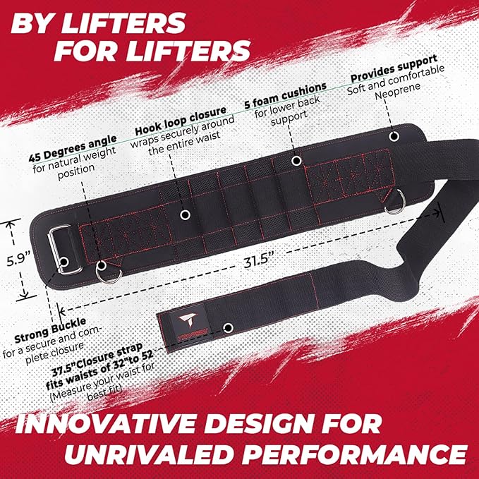 Heavy Duty Dip Belt With Chain - Weighted Pull Up Belt for Workout