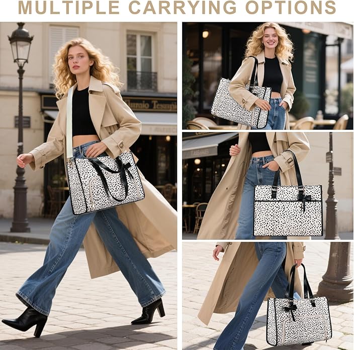 CAMTOP Lunch Tote Bag for Women,15.6 Inch Laptop Work Bag with Insulated Lunch Compartment,Water Resistant