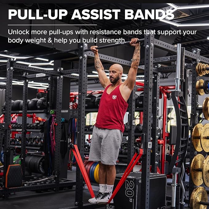 Pull Up Bands, Resistance Bands (Set of 5) – Pull Up Assistance Bands Set – Exercise Workout Bands for Working Out, Strength Training, Stretching & Physical Therapy