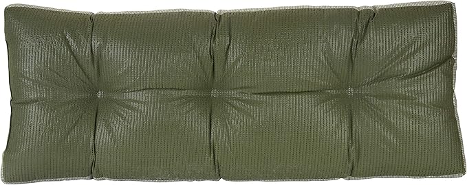 Klear Vu The Gripper Omega Non-Slip Tufted Bench Cushion for Indoor Furniture, Entryway Storage, Bay Window, Corner Nook or Piano Seat, 35 Inches, 12 Spa