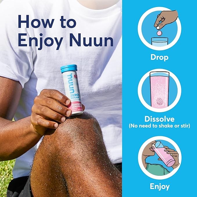 Nuun Zero Sugar Hydration Electrolyte Tablets - Sodium, Potassium, Chloride, Calcium, Magnesium, Light & Delicious Fruit Flavors, No Sugar, Gluten Free, Vegan, Wild Strawberry (80 Servings Total)