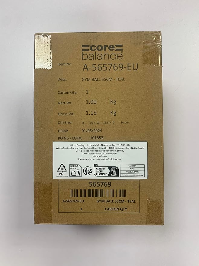 Exercise Ball for Workouts, Anti-Burst and Slip Resistant, Swiss Yoga Ball for Pregnancy, Stability, Fitness and Physical Therapy, 4 Sizes, with Pump