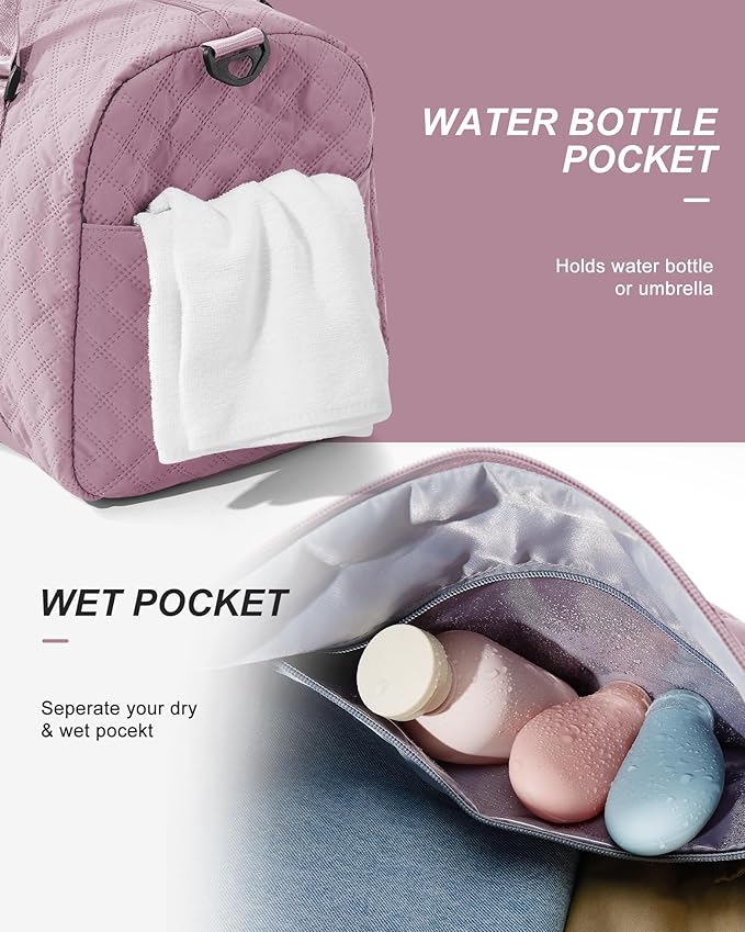 Gym Bag Womens,Travel Duffel Carry on Bag Sport Tote Bag Weekend Overnight Bag