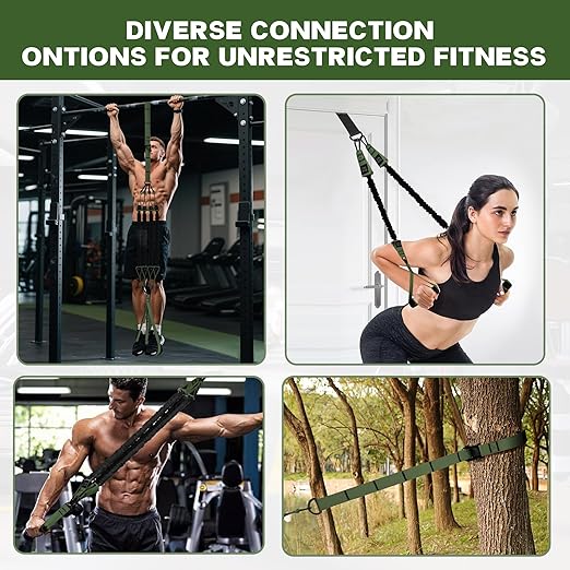 Pull Up Assistance Bands - Adjustable Heavy Duty Pull Up Assist Workout Bands for Men, Women, and Seniors - Resistance Bands for Pull Ups - Pull Up Bar Accessories (Green)