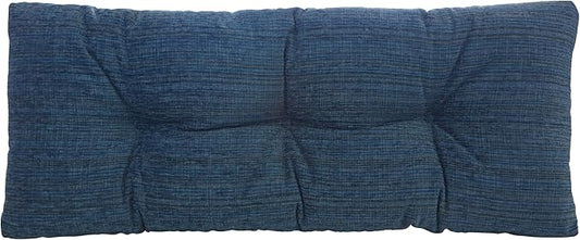 Klear Vu The Gripper Omega Non-Slip Tufted Bench Cushion for Indoor Furniture, Entryway Storage, Bay Window, Corner Nook or Piano Seat, 35 Inches, 10 Blue