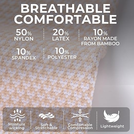 NeoTech Care Elbow Support Brace - Breathable - Men, Women, Right or Left (Beige Color, Size S, 1 Pair)