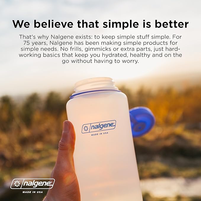 Nalgene Leak Proof Tritan BPA-Free Water Bottle - 32 oz Narrow Mouth - Made in the USA for Outdoor Use & Daily Hydration (Surfer)