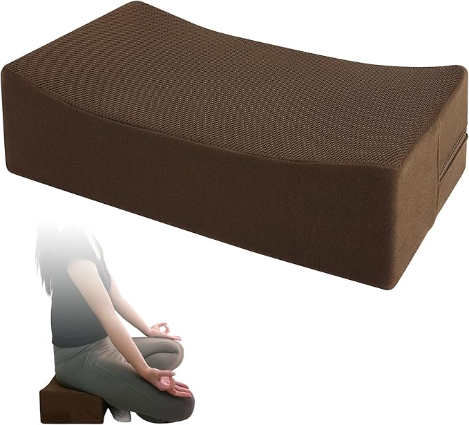 Meditation Cushion - Floor Pillow for Adults - Floor Seating & Meditation Pillow - Yoga Bolster with Washable Cover - High Density Responsive Bamboo Charcoal Foam for Sitting