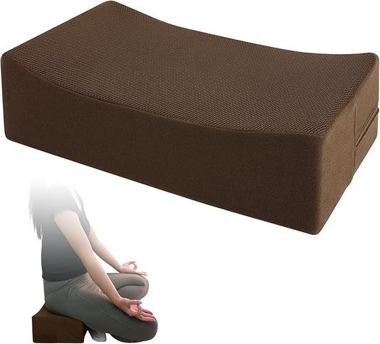 Meditation Cushion - Floor Pillow for Adults - Floor Seating & Meditation Pillow - Yoga Bolster with Washable Cover - High Density Responsive Bamboo Charcoal Foam for Sitting