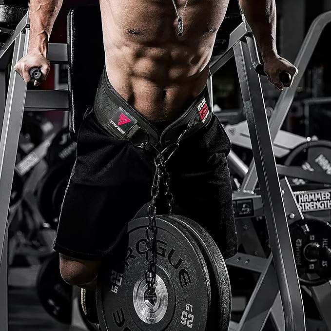 Heavy Duty Dip Belt With Chain - Weighted Pull Up Belt for Workout