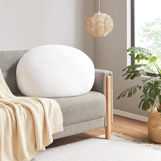 Codi Round Floor Pillow Insert, Large Thick Meditation Cushion, 32 Inch Circular Seating Cushions, Memory Foam Added, Advanced