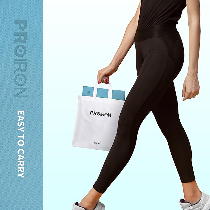 PROIRON Foldable Yoga Mat 0.24"/0.16" for Home Workout & Travel, Non Slip Travel Yoga Mats with Carry Bag, Packable Yoga Mat for Home Gym, Pilates, Fitness,Stretching