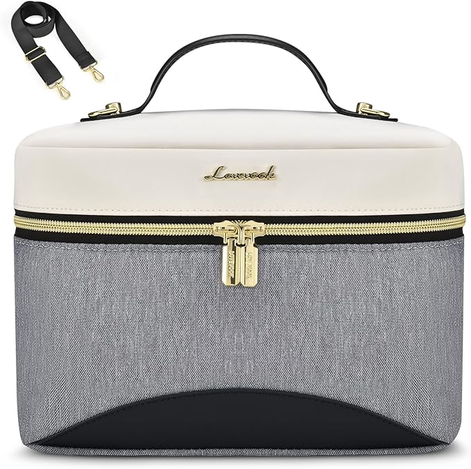 LOVEVOOK Insulated Lunch Bag for Women,Large Adult Lunch Box for Women,Leakproof Cooler Bag for Office Picnic Hiking Beach,Lunch Tote Bag with Adjustable Shoulder Strap