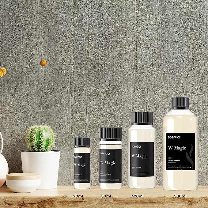 Scentia W Magic Hotel Diffuser Oil Inspired by 5-Star Hotel - 50 mL 1.69 fl oz - Fragrance Oil Blend Bergamot, Lemongrass & Jasmine for Aromatherapy Diffusers and Humidifiers