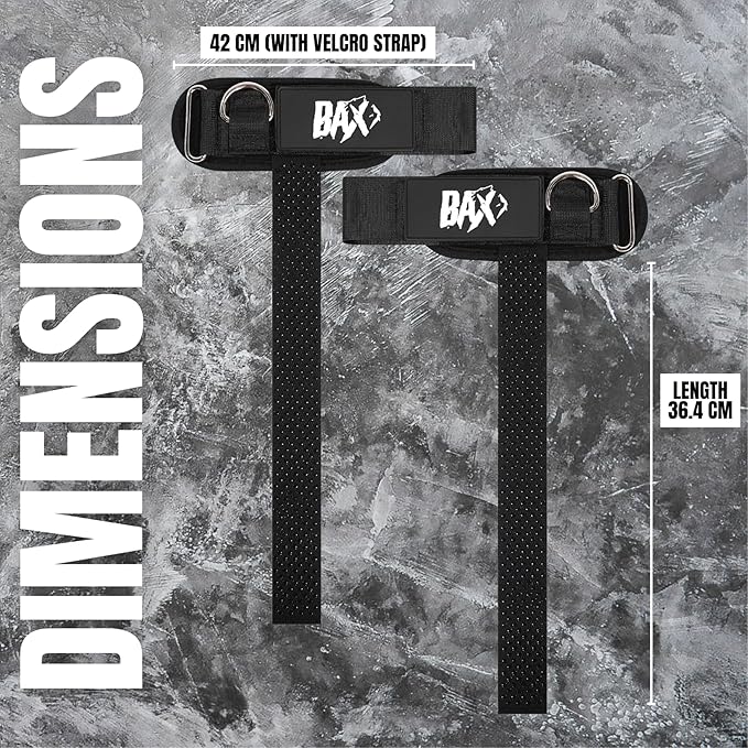 Ekkovision Weight Lifting Straps With Cuffed D Ring, Wrist Support for Men, Heavy Duty Thick Comfortable Lifting Straps, Secure Fit, Enhanced Grip, Straps for Weightlifting & Gym Training, Black