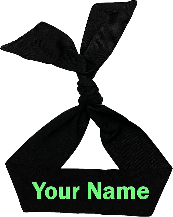 Customized Personalized Sports Tie Headband in Multiple Colors and Fonts, Ninja Style Head Tie Perfect for Sports and Activities