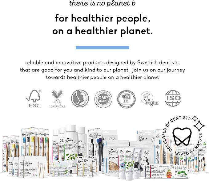 The Humble Co. Bamboo Electric Toothbrush Heads 4pk - Replacement Heads Compatible with Philips Sonicare Toothbrush, Helps Remove Plaque and Eliminate Bad Breath (Charcoal)