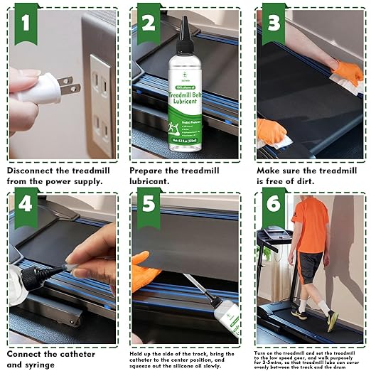 2 x 125ml Treadmill Lubricant for Belt, 100% Silicone Treadmill Oil, High Temperature Resistant Stable Treadmill Belt Lubricant, Treadmill Lube Suitable for Most Types of Treadmills